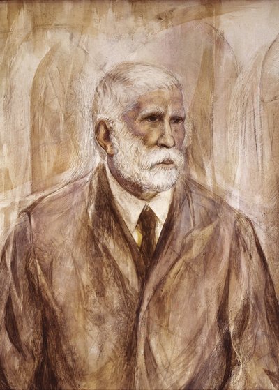 Antoni Gaudi a Cornet (malba) od Francisco Domingo Marqués