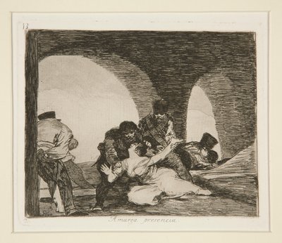 Hořká přítomnost (Bitter To Be Present), pl. 13 z The Disasters of War od Francisco de Goya
