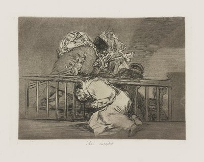 Tak jako? sucedi?. (Takto se to stalo.), pl. 47 ze série Los desastres de la guerra (The Disasters of War) od Francisco de Goya
