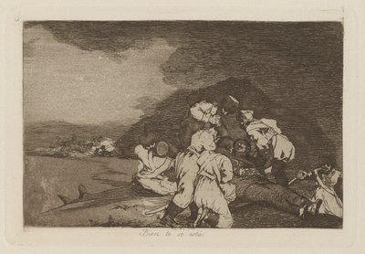 Jsi v pořádku? (It Serves You Right), pl. 6 ze série The Disasters of War od Francisco de Goya