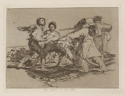 S rozumem? bez ní (Správně nebo špatně), pl. 2 ze série The Disasters of War od Francisco de Goya