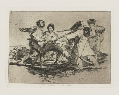 S rozumem? bez ní. (Správně nebo špatně.), pl. 2 ze série The Disasters of War od Francisco de Goya