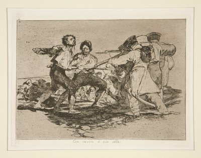 S rozumem? bez ní (Správně nebo špatně), pl. 2 ze série The Disasters of War od Francisco de Goya