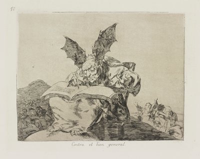 Proti obecnému dobru. (Proti obecnému dobru.), pl. 71 ze série The Disasters of War od Francisco de Goya