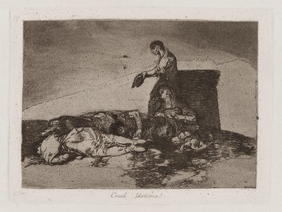 Krutá škoda! (Cruel Tale of Woe!), Deska 48 z The Disasters of War od Francisco de Goya