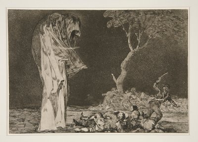 Nesmysl strachu (The Folly of Fear), pl. 2 z Přísloví od Francisco de Goya