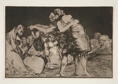 Nesourodé manželství (Matrimonial Folly), pl. 7 ze série Los proverbios od Francisco de Goya