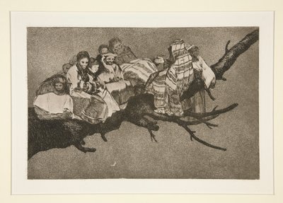 Nesourodé zesměšňování (Ridiculous Folly), pl. 3 ze série Los proverbios od Francisco de Goya