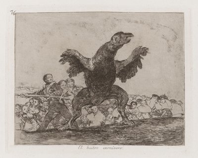 The Carnivorous Vulture, Plate 76 z The Disasters of War od Francisco de Goya