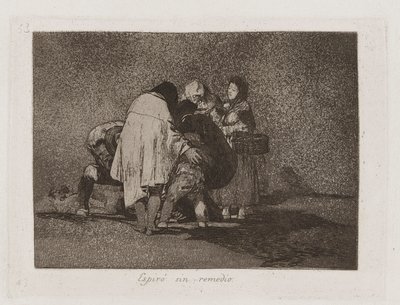 Espir? sin remedio (There Was Nothing to Be Done and He Died), Plate 53 from Los desastres de la guerra (The Disasters of War)   1334898   cs       czech Successfully Translated  Original: Woodss Fruit Shop Translat: Woods