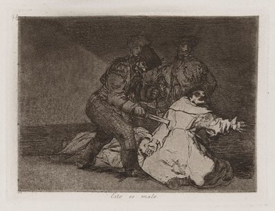 Tohle je Bad, Plate 46 z The Disasters of War od Francisco de Goya