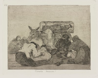 Zvláštní oddanost! (Podivná oddanost!), pl. 66 ze série The Disasters of War od Francisco de Goya