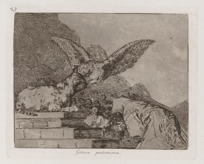 Pantomima Gatesca (Feline Pantomima), Deska 73 z The Disasters of War od Francisco de Goya