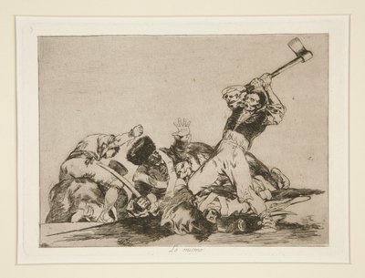 Totéž (The Same), pl. 3 z The Disasters of War od Francisco de Goya