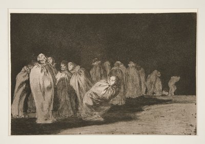 The Encased (Muži v pytlích), pl. 8 ze série Přísloví od Francisco de Goya