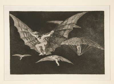 Způsob létání (A Way of Flying), pl. 13 ze série Přísloví od Francisco de Goya