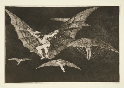 Způsob létání (A Way of Flying), pl. 13 ze série Přísloví od Francisco de Goya
