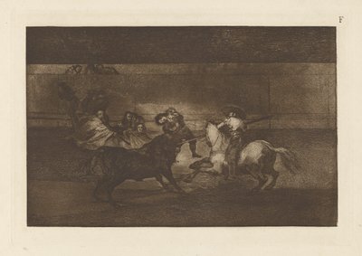 Smrt Pepe Illa (3. kompozice), Deska F z The Bull Machia (3. vydání) od Francisco de Goya