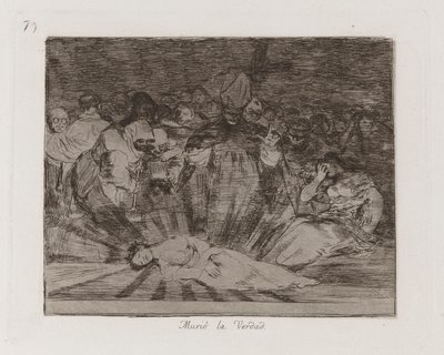 zemřel? Pravda zemřela, deska 79 z The Disasters of War od Francisco de Goya