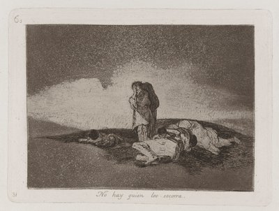 Není nikdo, kdo by jim pomohl, deska 60 z The Disasters of War od Francisco de Goya