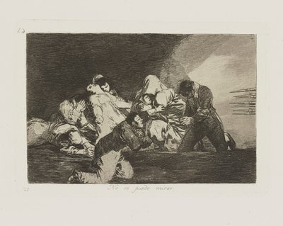 Nemohu se dívat. (Jeden může od Francisco de Goya