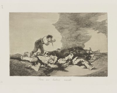 K tomu jste se narodili. (Toto je to, pro co jste se narodili.), pl. 12 ze série The Disasters of War od Francisco de Goya