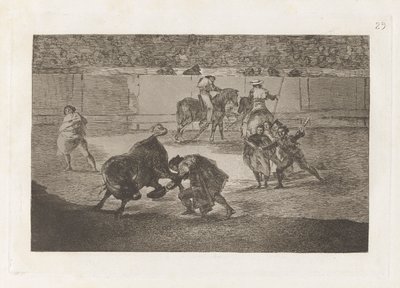 Pepe Illo sekne na býka (Pepe Illo Making the Pass of the od Francisco de Goya