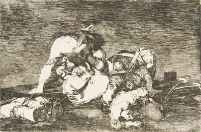 Deska 10 z The Disasters of War The Disasters of War: Ani tyto. Ani..., 1810. od Francisco de Goya