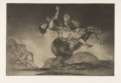 Talíř 10 od Nesourodých: Únosce koní, ca. 1816-23 publikováno 1864. od Francisco de Goya
