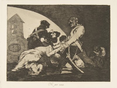 Deska 11 z The Disasters of War Los Desastres de la Guerra: Ani tyto. Ni..., 1810. od Francisco de Goya