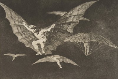 Deska 13 od Nesourodých: Způsob létání, ca. 1816-23 publikováno 1864. od Francisco de Goya