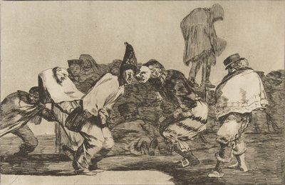 Deska 14 od Nesourodých: Carnival Folly, ca. 1816-23 publikováno 1864. od Francisco de Goya