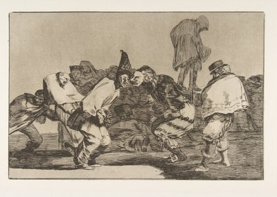 Deska 14 od Nesourodých: Carnival Folly, ca. 1816-23 publikováno 1864. od Francisco de Goya