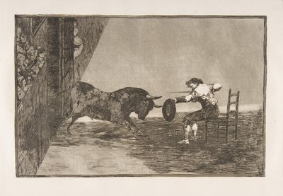 Deska 18 Tauromaquia: Odvaha Martincha v ringu v Zaragoze, 1816. od Francisco de Goya