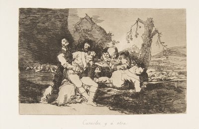 Talíř 20 z The Disasters of War Los Desastres de la Guerra: Get t..., 1810, publikováno 1863. od Francisco de Goya