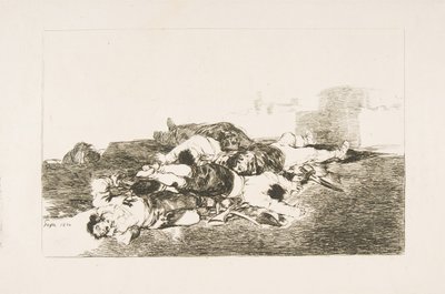Deska 22 z The Disasters of War Los Desastres de la Guerra: Ještě horší. Oba a..., 1810. od Francisco de Goya