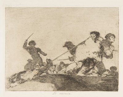 Talíř 29 z The Disasters of War Los Desastres de la Guerra:: He ..., 1810 publikováno 1863. od Francisco de Goya