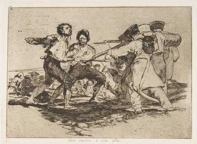 Deska 2 z The Disasters of War Los Desastres de la Guerra: Rightl..., 1810 publikovaná v roce 1863. od Francisco de Goya