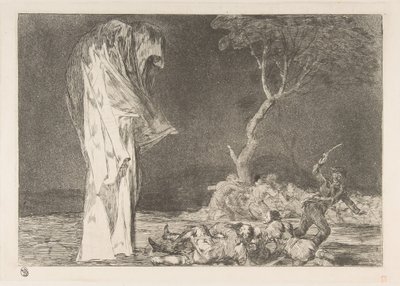 Deska 2 od Disparates: Folly of Fear, ca. 1816-23 publikováno ca. 1848. od Francisco de Goya