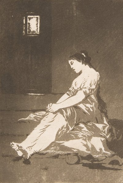 Deska 32 z Los Caprichos: Protože byla citlivá., 1799. od Francisco de Goya