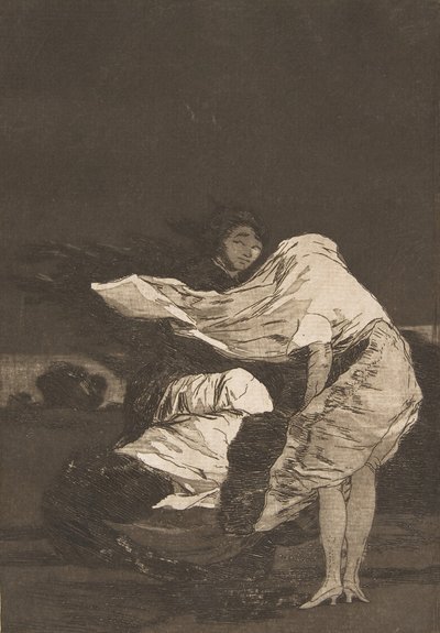 Deska 36 z Los Caprichos: Špatná noc Mala noche., ca. 1797-98. od Francisco de Goya