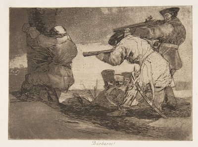 Deska 38 z The Disasters of War Los Desastres de La Guerra: Barba..., 1810 publikovaná v roce 1863. od Francisco de Goya