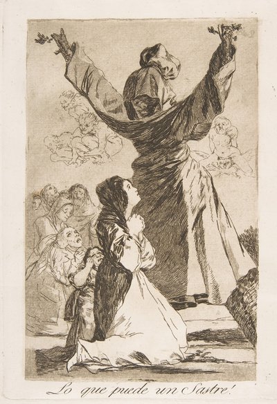 Talíř 52 z Los Caprichos: Co umí krejčí! Co umí krejčí!, 1799. od Francisco de Goya