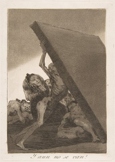 Talíř 59 z Los Caprichos: A stále nejdou! Y aun no se van!, 1799. od Francisco de Goya