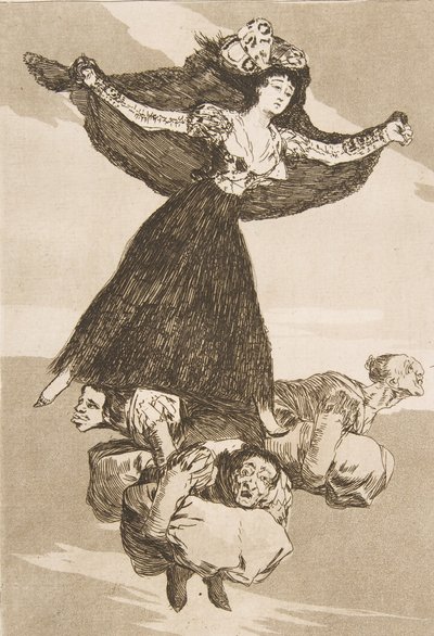 Deska 61 z Los Caprichos: Letěli na Volaverunt., 1799. od Francisco de Goya