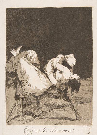 Talíř 8 z Los Caprichos: Odnesli ji! Vzali ji!, 1799. od Francisco de Goya