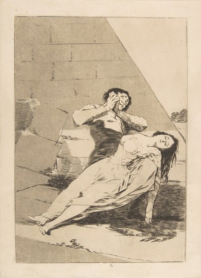 Talíř 9 z Los Caprichos: Tantalus Tantalo., 1799. od Francisco de Goya