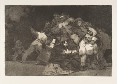 Deska 9 od Nesourodých: Obecná pošetilost, ca. 1816-23 publikováno 1864. od Francisco de Goya