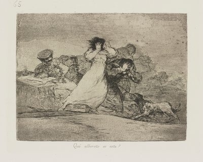 co? je to vzpoura? (Co je to Hubbub?), pl. 65 ze série The Disasters of War od Francisco de Goya