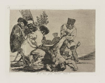 co? musíš udělat víc? (Co více lze udělat?), pl. 33 ze série The Disasters of War od Francisco de Goya